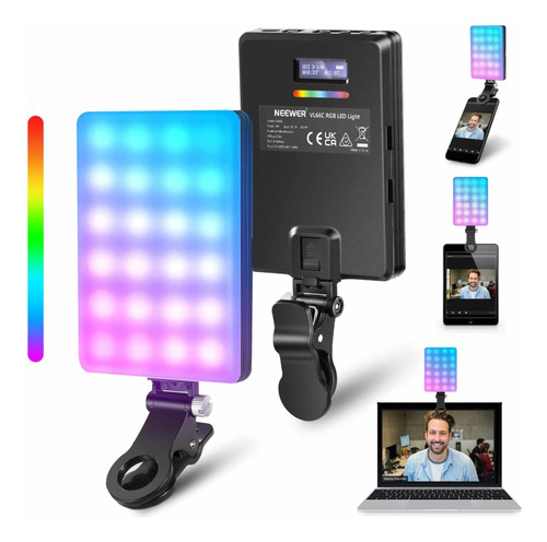 Luz Led Rgb Neewer Para Telefono Tablet Selfie Con Bateria