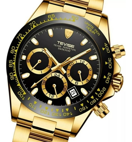 Reloj Tevise T822 Datejust Daytona Movimiento Japones Quartz