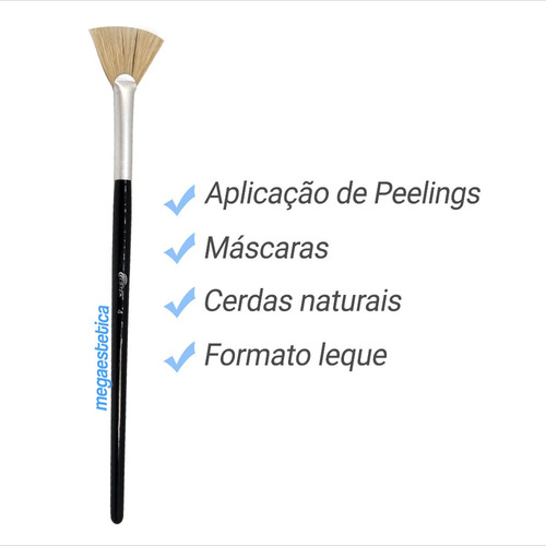 Pincel Cerdas Naturais 04 Aplicação Ácidos Peeling Máscara