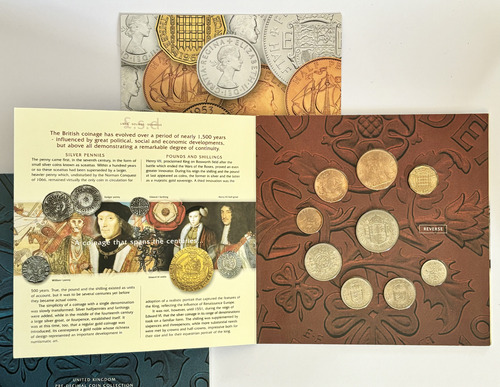 Coleção De 9 Moedas Pré-decimais Da Rainha Elizabeth Ii