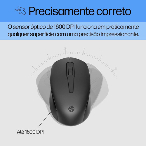 Kit Teclado E Mouse Sem Fio Hp 330 Wireless 2.4ghz Usb Preto