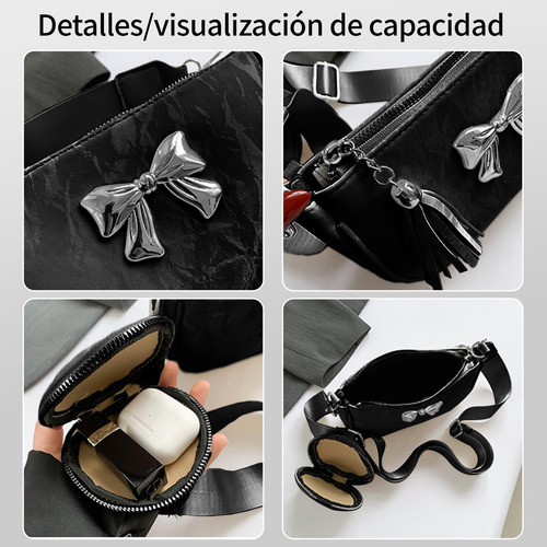 Bolsos Para Mujer Crossbody Bandolera Dama Corbata De Moño