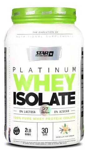 comprar Star Nutrition Platinum Whey Isolate Pote De 908g Vainilla Vainilla Cream