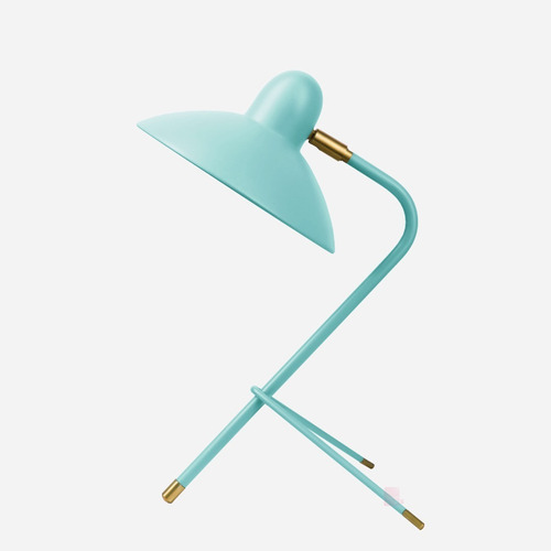 Lampara De Mesa Velador Julia Led Colores Diseño Buena Luz Estructura Aqua