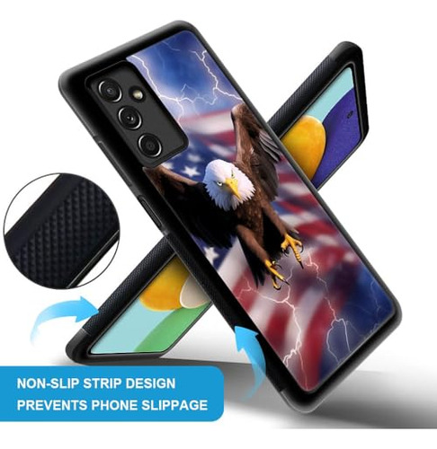 Funda Para Galaxy A14 Flying Eagle American Flag Lightning D