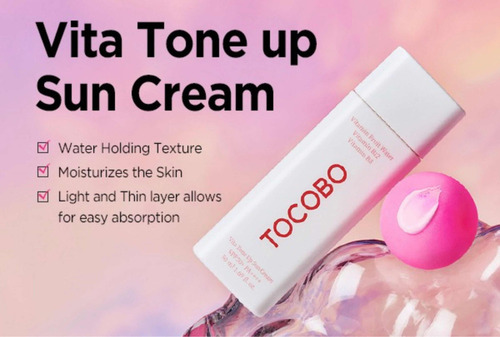 Tocobo Vita Tone Up Sun Cream 50ml Spf50+ Pa++++ Protector