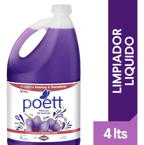 Limpiador Líquido Aromatizante Poett Frescura De Lavanda (botella) 4000 Ml