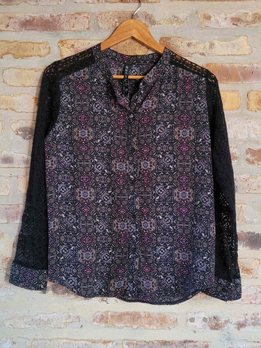 Camisa Gasa Estampada - Talle 40