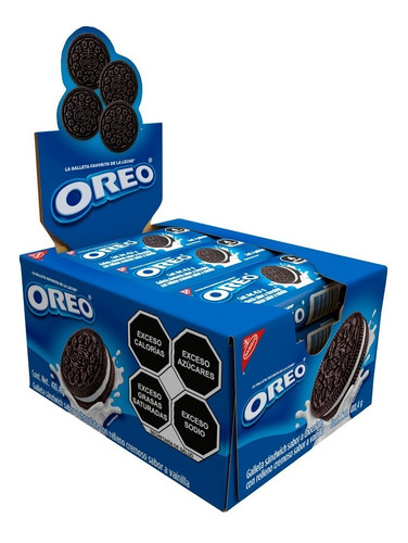 Galleta Oreo 4 Count Caja Con 9 Paquetes De 45.6 Gr