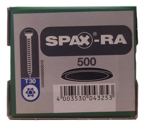 Tapa Para Tornillo Spax Ra Color Negro Con 500
