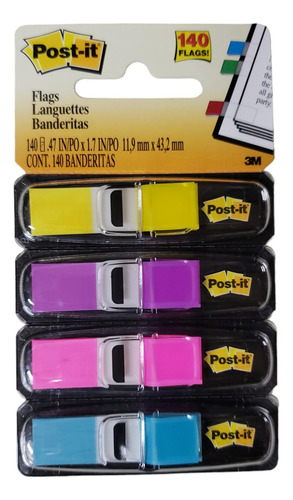 Banderitas Señaladoras Post It Mini Autoadhesivas X4 Colores