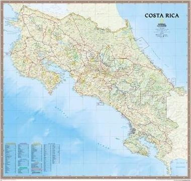 Costa Rica, Tubed - National Geographic Maps