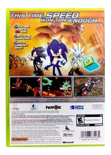 Sonic The Hedgehog Xbox 360 En Español (Reacondicionado)