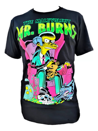 Remera Señor Burns Fotoluminiscente Simpsons Calidad Premium