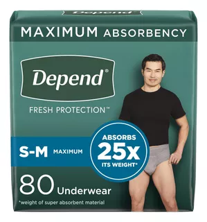 Depend Fit-flex Incontinence Underwear Men, Maximum