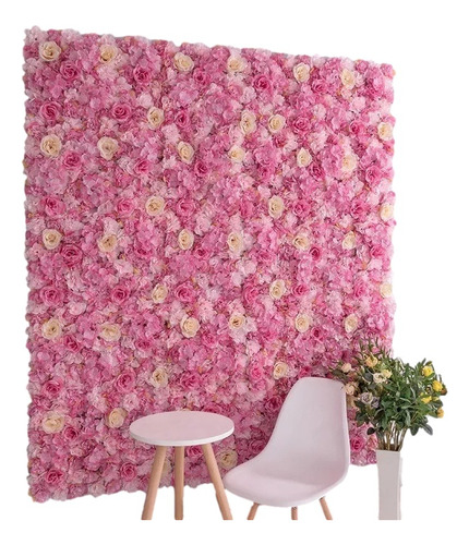 30 Panel Flores Pared Floral Muro De Rosas Artificiales Deco