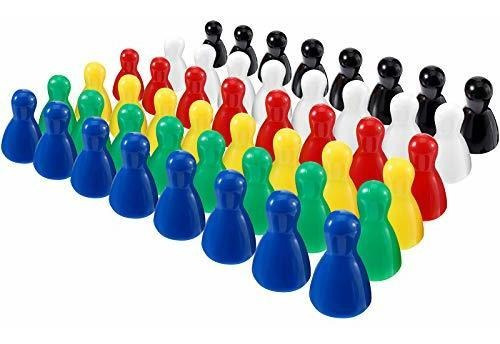 48 Piezas Multicolor De Peones De Plástico Juego Para Juego