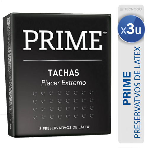Imagen 2 de 6 de Preservativo Prime Tachas Caja X3 - Mejor Precio