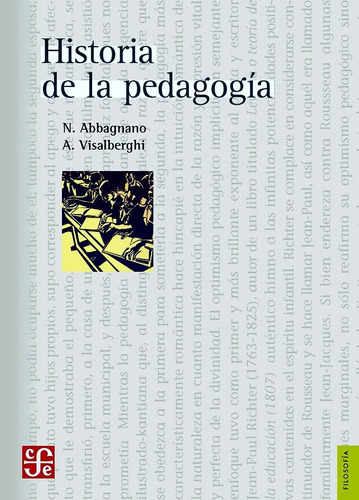 Historia De La Pedagogía, De N. Abbagnano Y A. Visalverghi. Editorial Fondo De Cultura Económica (fce), Tapa Blanda En Español