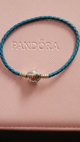 Pulsera Pandora Turquesa Cierre De Concha De Mar Moments 19c