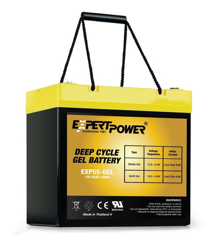 Expertpower Bateria Gel Recargable 12 V 55 Ah