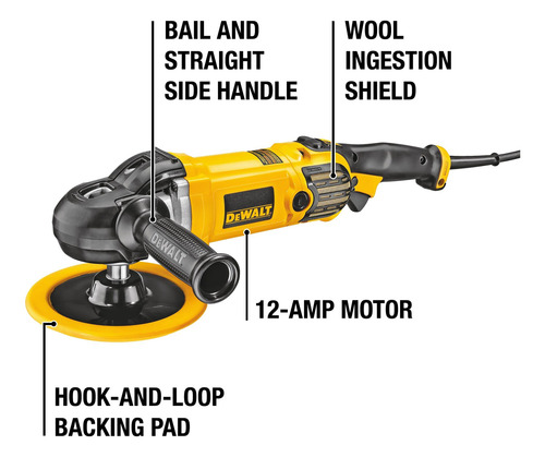 Polidor Tampão Dewalt Dwp849x 7-9 Polegadas 12a 0-3500 Rpm C