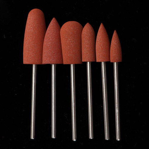 6 Unids Duro De Silicona Nail Bits De Taladro Pulido 02