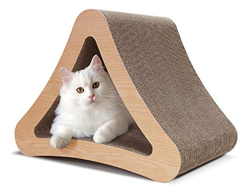 Cat Scratching Post Scratchme Triangle, Cartón De 3 Caras
