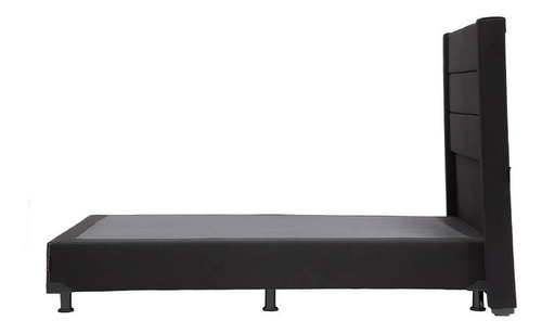 Cabecera King Size Dicasa Lugo Negro + Box Dicasa Black