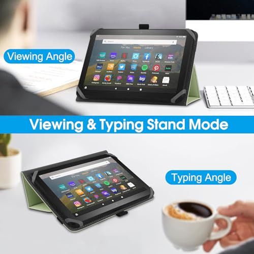 Funda Para 7-8 PuLG Tablet Verde 7puLG-8puLG Piel Sintetica
