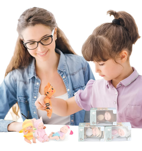 Bebé Reborn Mini 10pz Muñeca Silicona Cuerpo Completo 11cm