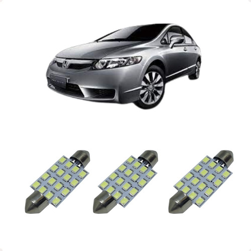 Kit Iluminação Interna Led 31 Mm New Civic 2007 Até 2011