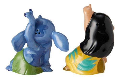 Salero Y Pimientero Cerámico Lilo And Stitch Multicolor 9 Cm