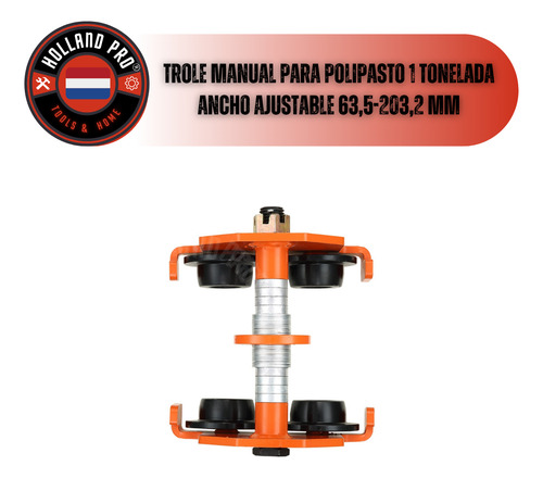 Trole Manual Para Polipasto 1 Tonelada Ancho Ajustable