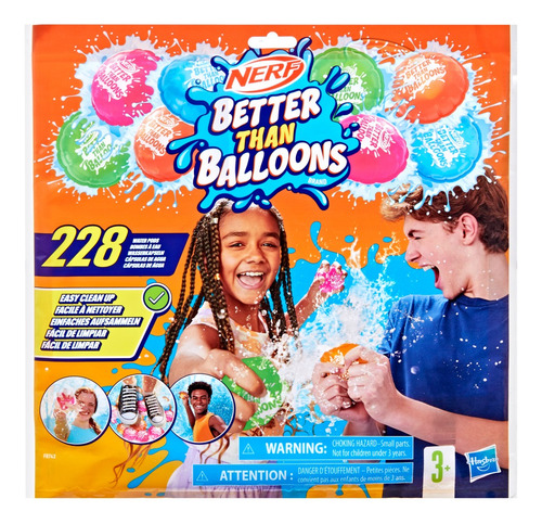 Cápsulas Agua Super Soaker Better Than Balloons 228 Unidades Azul