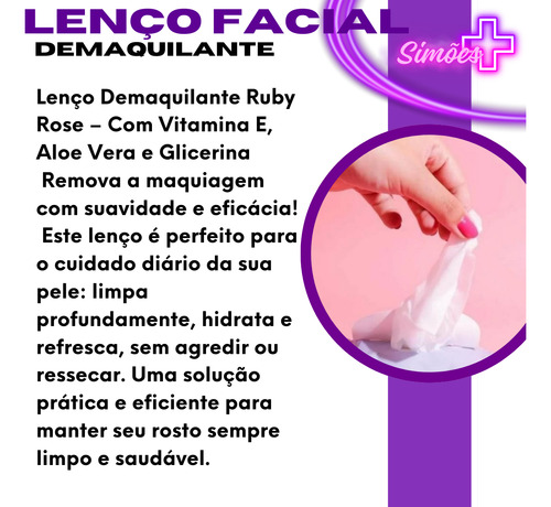 Lenço Demaquilante Umedecido De Limpeza Facial Ruby Skin