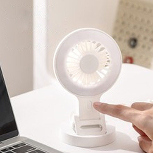 Mini Ventilador Portátil Recargable Con Clip Con Luz Led, 2