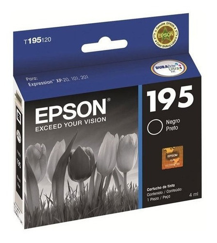 Cartucho De Tinta Epson T195120-al 195 Negro