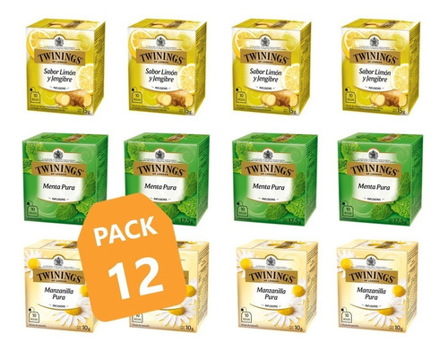 Té Twinings Surtido Infusiones Clásicas 10 Bolsita (pack 12)