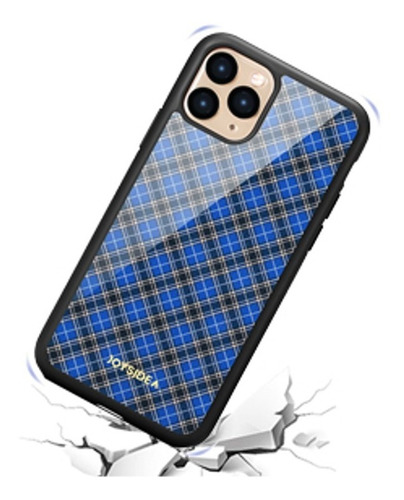 Joysidea Funda A Cuadros iPhone 11 Pro 5,8 PuLG Azul