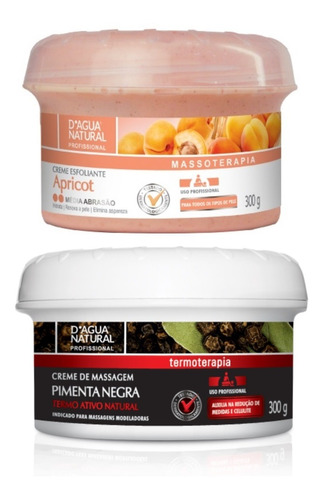 Kit Apricot Média Abrasão + Pimenta Negra 300g Dágua Natural