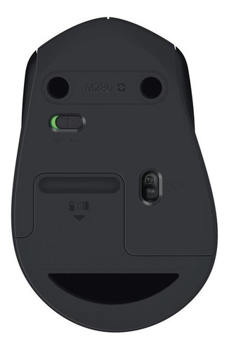 Logitech M280, Mouse Inalámbrico / Cómodo Diseño Curvo Negro