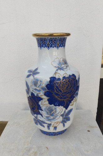 Antiguo Jarrón Florero Porcelana Tsuji Gold 24 K 