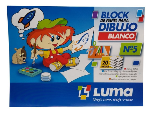 Block De Dibujo Luma N° 5 Blanco