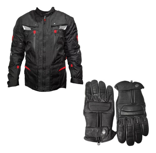 Combo Campera Para Moto 4 Estaciones + Guantes - City Motor