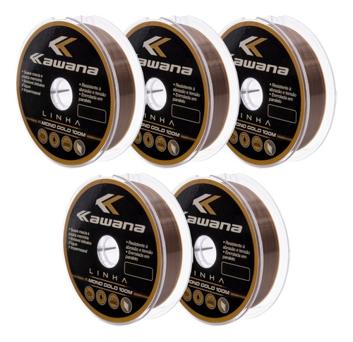 Linha Monofilamento Gold 500mts 0.60mm 38.5kg - Kawana
