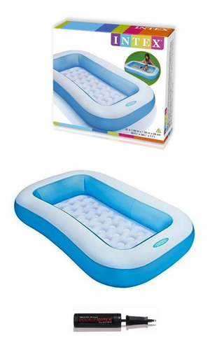 Imagen 2 de 9 de Piscina Con Pelotas Piso Inflable Intex 166 Cms + Inflador