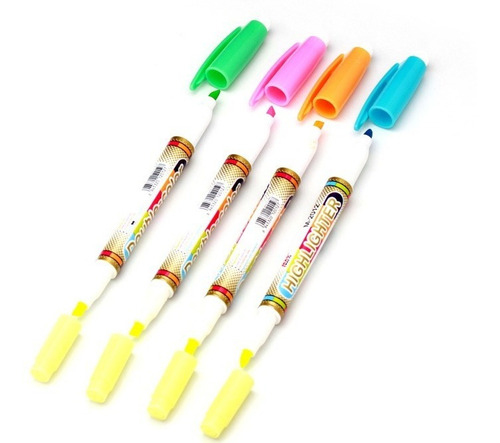 Imagen 1 de 2 de Resaltador Fluo Doble Punta 5 Colores Pack X 4 Unidades
