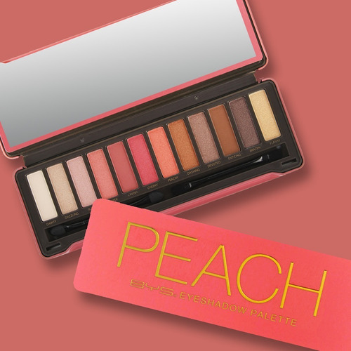Paleta De Sombras Ojos Peach 12 Tonos Bys Cosmetics