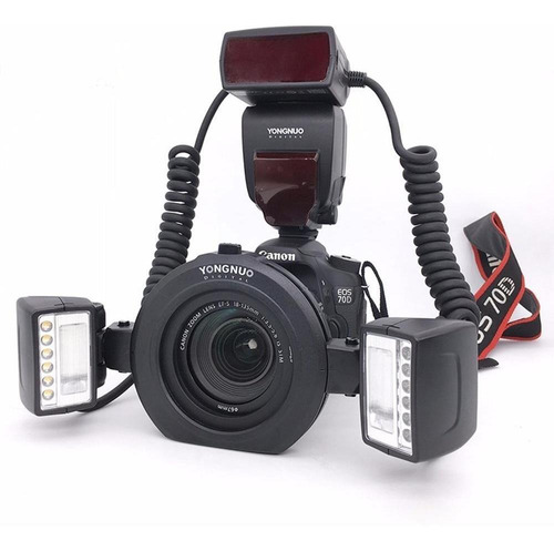 Flash Yongnuo Yn 24ex Ttl Macro Twin - Flash/led Para Canon Cor Preto